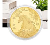 Dtaigou Moneda | Fichas De en 3D con Representación De Caballo,Moneda Conmemorativa China Auspiciosa con Animal en Relieve - para Amigos Mujeres Hombres Navidad Vacaciones Pascua