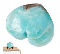 Dtaigou Piedra de corazón de amazonita, piedras de corazón de, elegantes piedras románticas de amor, piedras de amor positivas pulidas para escritorio, pecera