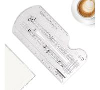 Dtaigou Plantilla de composición musical, regla de dibujo de pentagrama, símbolos de dibujo, notas, regla de pentagrama para composición, escritura de melodías, escritura de canciones