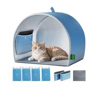 Dtaigou Refugio de enfriamiento de Perros, enfriamiento de la casa de Mascotas al Aire Libre,Cats Ice Shelter Casa de enfriamiento Plegable | Hogar de Mascotas Grande de Alta eficiencia Inteligente