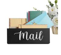 Dtaigou Sujetador de Correo | Caja de Almacenamiento de Correo de Madera para Escritorio,Caja Organizadora De Archivos Para Pared - para Facturas Documentos Cartas Archivos Sobres