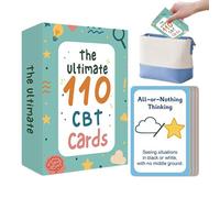 Dtaigou Tarjetas de Salud Mental | 110 Unidades de Tarjetas Psicológicas para Adolescentes | Herramientas de Introspección Emocional Portátiles para Educadores Estudiantes Padres | Reflexión Personal