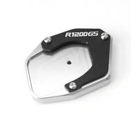 DTASMBD Almohadilla para Pata De Cabra De Motocicleta para R1200GS R 1200GS R 1200 GS 2007-2012 Placa De Extensión para Pata De Cabra Lateral extensión de Pata de Cabra Lateral para pie(Plata)