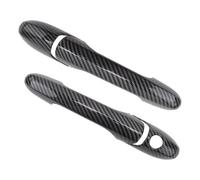 DTASMBD Cubierta Manija Puerta Embellecedores Para Manijas De Puerta Exteriores Para Fiat 500 Para Abarth 595/695 Aspecto Fibra Carbono Cubiertas Decorativas Embellecedor Exterior Coche