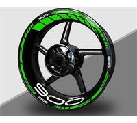 DTASMBD Ruedas Pegatinas para Llantas De Motocicleta para Kawasaki Z900 Z 900 2016-2023, Calcomanías Decorativas Reflectantes para Llantas De 17 Pulgadas Pegatinas para Rueda de Motocicleta