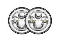 Dtbdfak Faro Delanteros Faros LED Redondos 7" Con Luces Circulación Diurna Blancas Y Giro Ámbar Para Wrangler TJ Para Unlimited JK CJ-8 CJ-7 Montaje de faros(40W Sliver)