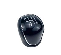 Dtbdfak Pomo Coche Para Ford Para Mondeo 4 MK4 Para S-max Para C-max Para Kuga Para Galaxy Para Transit Car PU Cuero 5/6 Perilla Cambio Velocidad Palanca Cambios(6 Speed Black)