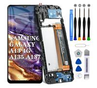 DTD Kit de pantalla LCD negra de 6.6 pulgadas con marco para Samsung Galaxy A13 4G SM-A135F SM-A137F Full LCD táctil
