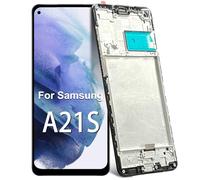 DTD Pantalla LCD para Samsung Galaxy A21s SM-A217F, SM-A217F/DS, SM-A217F/DSN, SM-A217M, SM-A217M/DS, SM-A217N de Repuesto Pantalla táctil digitalizador Piezas de reparación (6,5", Negro con Marco)