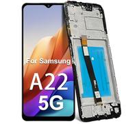 DTD Pantalla LCD Samsung Galaxy A22 5G SM-A226B, SM-A226B/DS, SM-A226B/DSN Repuesto de Pantalla Táctil Digitalizador Partes de Reparación (6,6", Negro con Marco)