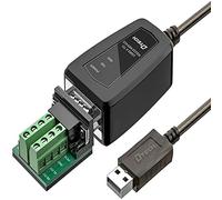 DTech Adaptador de serie USB a RS485 RS422 R232 con placa de conexión, luces LED, compatible con CC 5 V para varios dispositivos de control Windows 11 10 8 7 XP Mac (0,5 m (interfaz 3 en 1)