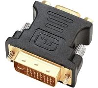 DTech Adaptador DVI a VGA de 24 + 1 pines DVI-D macho a VGA hembra convertidor 1080P conector de vídeo para monitor ordenador proyector
