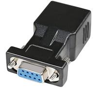 DTech Adaptador serie DB9 a RJ45 RS232 hembra a RJ45 hembra convertidor Ethernet compatible con dispositivos estándar RS232 de 9 pines
