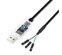 DTECH Adaptador USB a TTL, chip FTDI de 3,3 V, 3 pines, FT232RNL IC, convertidor serie IC de 6 pies, salida de 3,3 V para Windows 11, 10, 8, 7 XP, Mac Linux, fácil programación de depuración