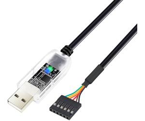 DTECH Adaptador USB a TTL, chip FTDI USB a UART, cable de depuración FT232RNL IC, convertidor de serie LED, indicadores LED para Windows 11, 10, 8, 7 XP, Mac Linux, fácil depuración y programación