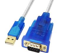 DTech Cable adaptador de puerto serie USB a RS232 DB9 con chipset FTDI compatible con Windows 11 10 8 7 y Mac Linux (3 m)