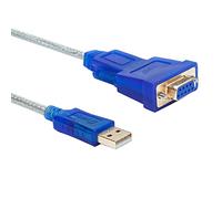 DTECH Cable adaptador USB a hembra serie DB9 RS232 a USB 2.0 con chip Prolific PL2303 Windows 11 10 8 7 Mac Linux (protocolo RS232C conector de 2 filas de 9 pines)