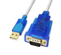 DTech Cable Adaptador USB a Serie RS232 DB9 Macho con chipset FTDI FT232RL Compatible con Windows 11 10 8 7 y Mac Linux (1.5 pies)