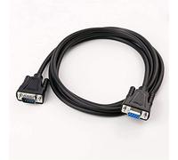 DTECH Cable serie COM de 0,5 m macho a hembra RS232 Extensión de 9 pines recto - Negro