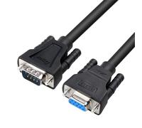 DTECH Cable serie de extensión RS232 de 2 m, macho a hembra de 9 pines, recto