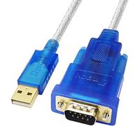 DTech FTDI - Cable adaptador USB a serie RS232 DB9 macho FT232RL, compatible con Windows 11, 10, 8, 7 y Mac Linux (1,5 pies)