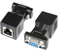 DTech RS232 DB9 a RJ45 - Adaptador serie DB-9 hembra a RJ-45 hembra (DB9 macho a RJ45 y DB9 hembra a RJ45)