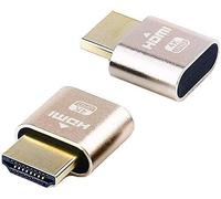 DTech T0667-2 - Paquete de 2 conectores HDMI simulados 4K sin cabeza Ghost Display Emulador compatible con Windows Mac OSX Linux 4kx2k 1080x2160 para computadora de escritorio