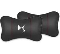 DTERNITOU 2 Piezas Almohada Cuello del Coche para Citroen DS DS3 DS4 DS5 DS6 DS7 DS9, Reposacabezas Coche Cojin Auto Headrest Viaje Asiento de Coche Cojín Automóvil Accesorios,Black