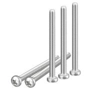 DTGN #10-24x1/2" Tornillo de Máquina de Cabeza Redonda, 100Pcs Acero Inoxidable 304, Conducidos por Phillips, Rosca Completa Unc, Acabado Brillante