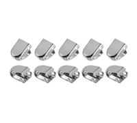 DTGN 10mmx7mm(Lxw) Clips para Extremos de Cordones - Paquete de 30 - Bueno para Diferentes Zapatos - Clip de Cordones Elástico de Acero Inoxidable - Gris Oscuro Brillante