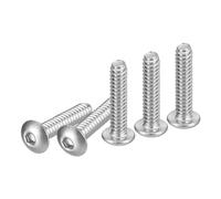 DTGN #4-40x1/2" Tornillos de Cabeza Redonda con Hexágono Interior Paquete de 100 Bueno para Máquinas Acero Inoxidable 304 18/8 Rosca Completa Unc Fijaciones