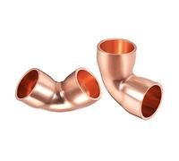 DTGN 5/8 Pulgada (Interior Diámetro) 90 Grados Cobre Tubería Accesorio - 2 Paquete - Bueno para Agua Tubería Sistema - Cobre Codo Adaptador - Cobre Tono