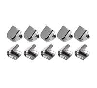 DTGN Clips para Extremos de Cordones de 10mmx9mm (LxAn) - Paquete de 30 - Bueno para Diferentes Zapatos - Clip de Cordones Elástico de Acero Inoxidable - Gris Oscuro Brillante