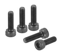 DTGN M3-0.5x10 Tornillo de Cabeza Plana Hexagonal, 50pcs, para Bicicletas de Carretera Automóvil Motocicleta, Tornillo Cilíndrico Hueca Hexagonal de Acero al Carbono, Negro
