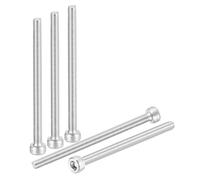 DTGN M3-0.5x45 Tornillo de Cabeza Plana Hexagonal, 50pcs, para Bicicletas de Carretera Automóvil Motocicleta, Tornillo Cilíndrico Hueca Hexagonal de Acero Inoxidable 304, Plateado