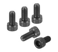 DTGN M6-1x12 Tornillo de Cabeza Plana Hexagonal, 50pcs, para Bicicletas de Carretera Automóvil Motocicleta, Tornillo Cilíndrico Hueca Hexagonal de Acero al Carbono, Negro