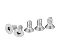 DTGN Paquete de 100 Tornillos de Cabeza Hexagonal M5-0.8 x 10 mm | de Acero Inoxidable 304, Tornillos de Cabeza Plana con Hexágono Interior, Rosca Completa, Pernos Avellanados
