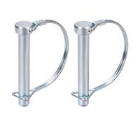 DTGN Paquete de 2 Pasador de Bloqueo de Eje de 10 mm x 80 mm Tono Plateado