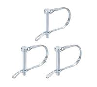 DTGN Paquete de 3 Pasador de Bloqueo de Eje de 6 mm x 45 mm Tono Plateado