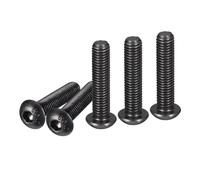 DTGN Tornillo de Cabeza Redonda con Hexágono Interior M10-1.5x45mm 10Pcs Acero al Carbono con Recubrimiento de Óxido Negro de Accionamiento Hexagonal con Rosca Completa
