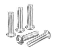 DTGN Tornillos De Cabeza De Botón Con Recess 1/4"-20x1" - Paquete De 10 - Ideales Para Bicicletas De Carretera, Bicicletas De Montaña, Automóviles, Motocicletas - Acero Inoxidable 304