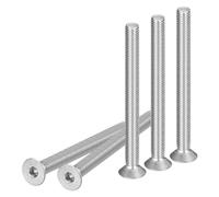 DTGN Tornillos de Cabeza Hexagonal de Acero Inoxidable 304, M8-1.25 x 90 mm, 15 Unidades, Tornillos de Cabeza Plana con Hexágono Interior, Rosca Completa, Pernos Avellanados