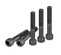 DTGN Tornillos de Cabeza Hexagonal M8x50mm 10 Uds 12.9 Grado Acero Aleado Métrico Accionamiento Hexagonal Acabado en Óxido Negro Rosca Gruesa UNC Parcialmente Roscado