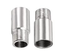 DTGN Tubo de Extensión para Cabezal de Ducha 1.97"x0.94" (LxD) - 2 Unidades - Bueno para Baño - Extensión de Brazo de Ducha de 1/2PT Macho A 1/2PT Hembra - Plateado