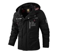 DTGPRO Mens Casual Jacket Lightweight Loose Handsome Mens Long Sleeve Jacket Fashion Trend Mens Zip Jacket Classic All-Match Mens Jacket H-Black XL