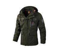 DTGPRO Mens Casual Jacket Lightweight Loose Handsome Mens Long Sleeve Jacket Fashion Trend Mens Zip Jacket Classic All-Match Mens Jacket G-Army Green L