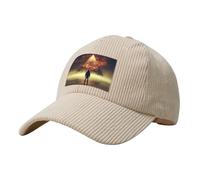 DTHKJNLSF Gorra de béisbol con diseño de pirámides en llamas para hombres y mujeres, hebilla de metal ajustable, perfecta para fanáticos del deporte y actividades al aire libre, beige, Talla única