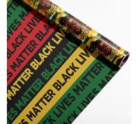 Dtiafu Rollo de papel de regalo de historia negra, papel de regalo afroamericano para niñas y niños, cumpleaños, baby shower, vacaciones, fiesta de primavera, papel de regalo grueso, total 28.5 pies