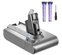 DTK Batería para Dyson V6 Batería Compatible con SV03 SV04 SV05 SV06 SV07 SV09 DC58 DC59 DC61 DC62 DC72 DC74 con 2 Filtros