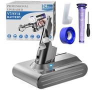 DTK Batería para Dyson V7 Batería SV11 Compatible con V7 Animal Absolute Fluffy Motorhead Trigger Car+Boat HEPA Slim con 2 Filtros